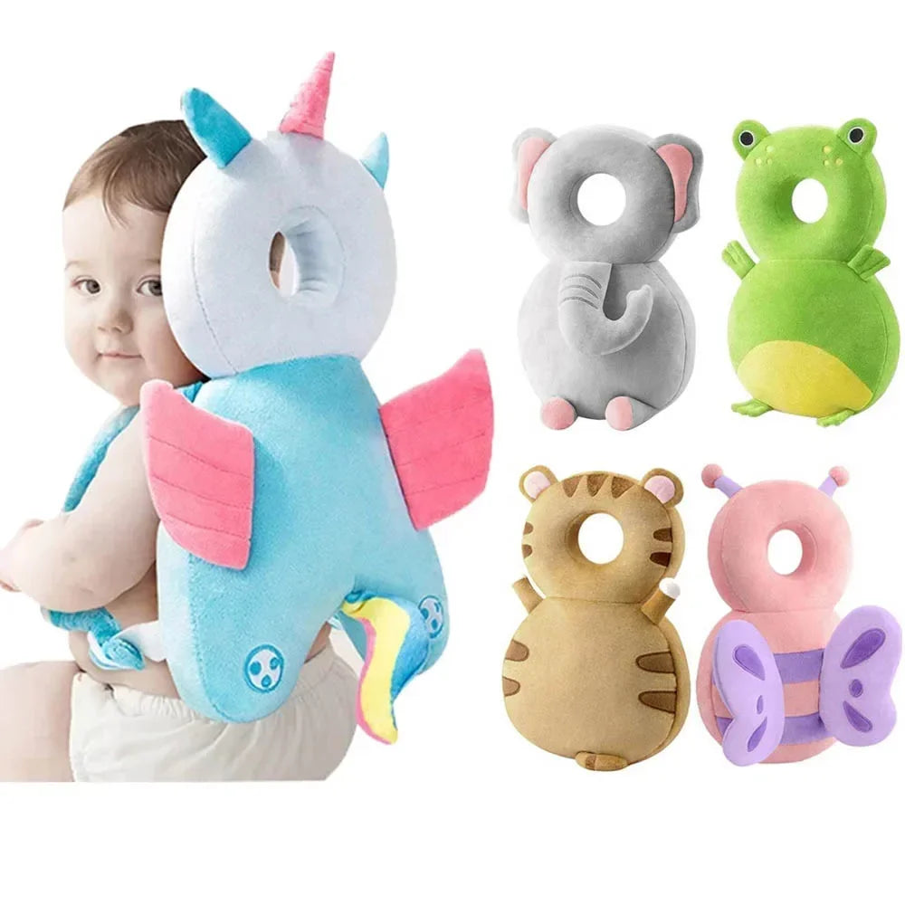 Toddler Head Safety Pillow – Ultra-Soft Backpack Cushion with Fun Cartoon Style
