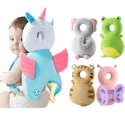 Toddler Head Safety Pillow – Ultra-Soft Backpack Cushion with Fun Cartoon Style